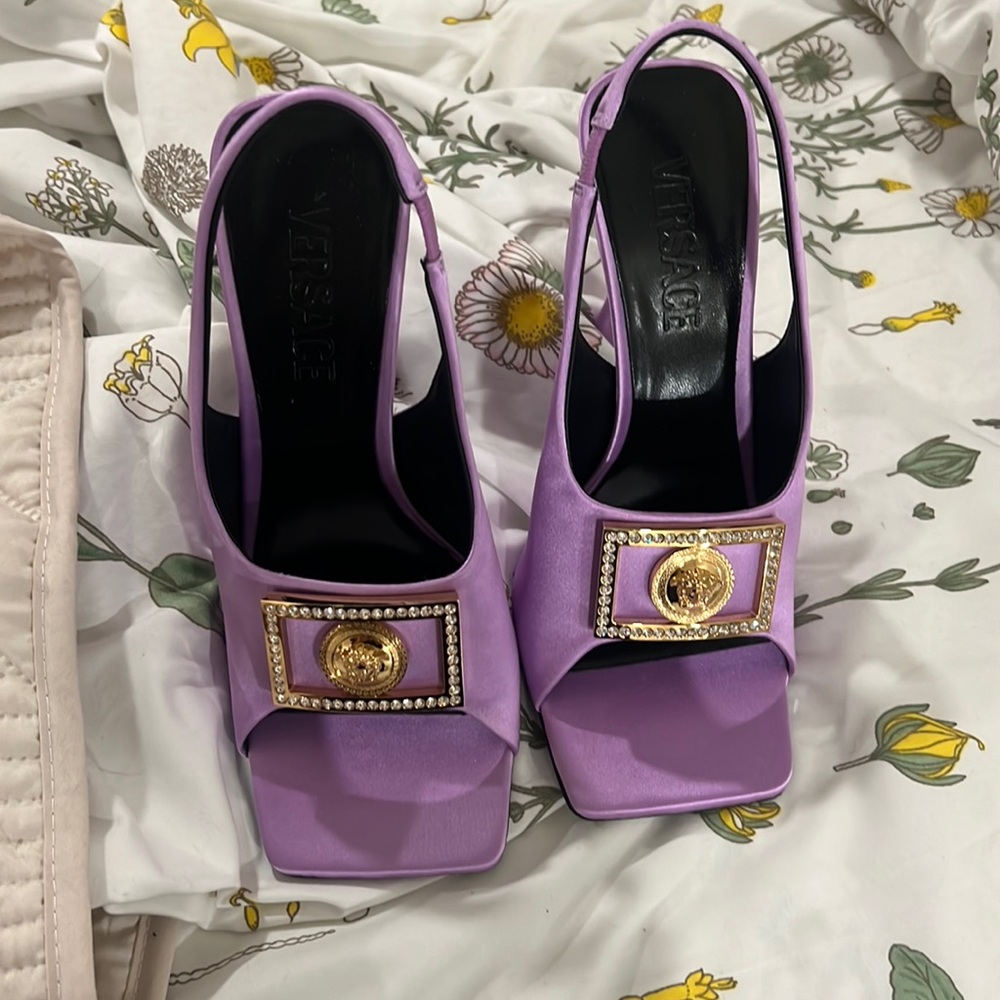 Versace heels!